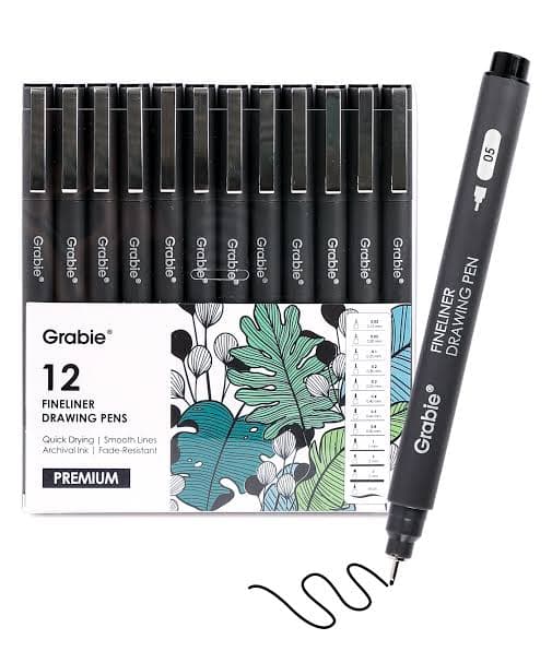 12-Piece Fineliner Drawing Pen Set — image 1