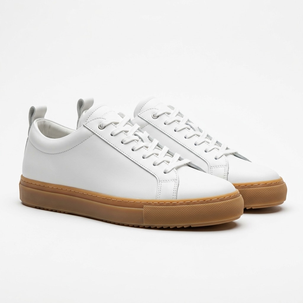 Minimalist Leather Low-Top Designer Sneakers