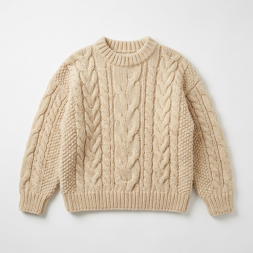 Cozy Cable-Knit Oversized Wool Sweater
