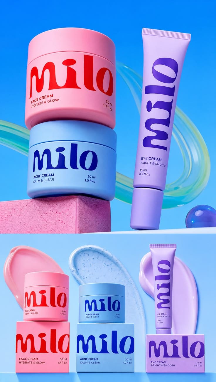 Minimalist Skincare Packaging Design | Custom Cosmetic Branding β image 1